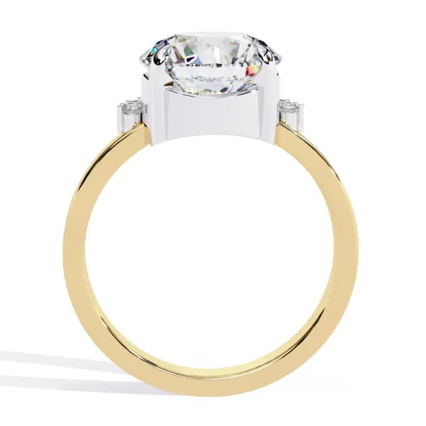 Round Cluster Engagement Ring