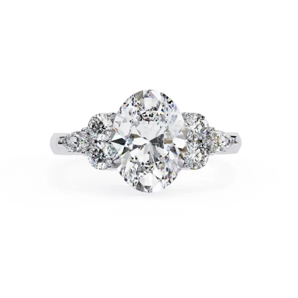 Oval Three Stone Engagement ring