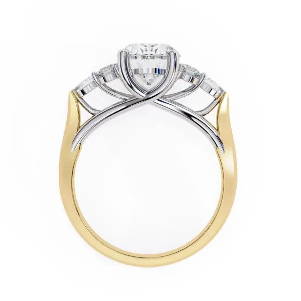 Oval Three Stone Engagement ring