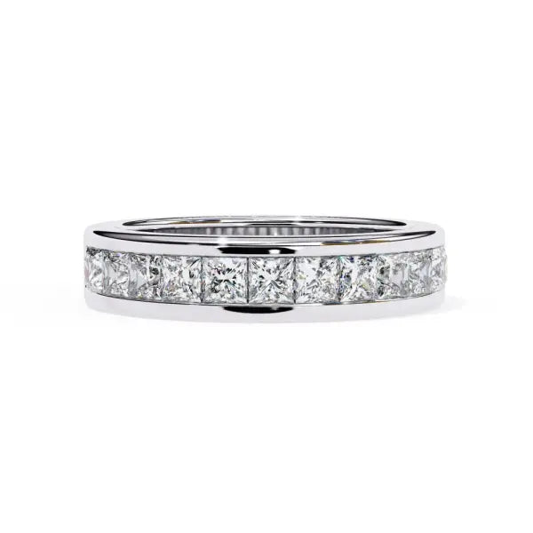 Princess Channel Set Wedding Band