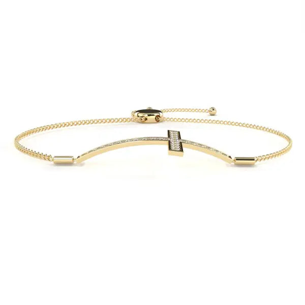 Cross Diamond Adjustable Bracelet