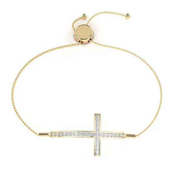 Cross Diamond Adjustable Bracelet